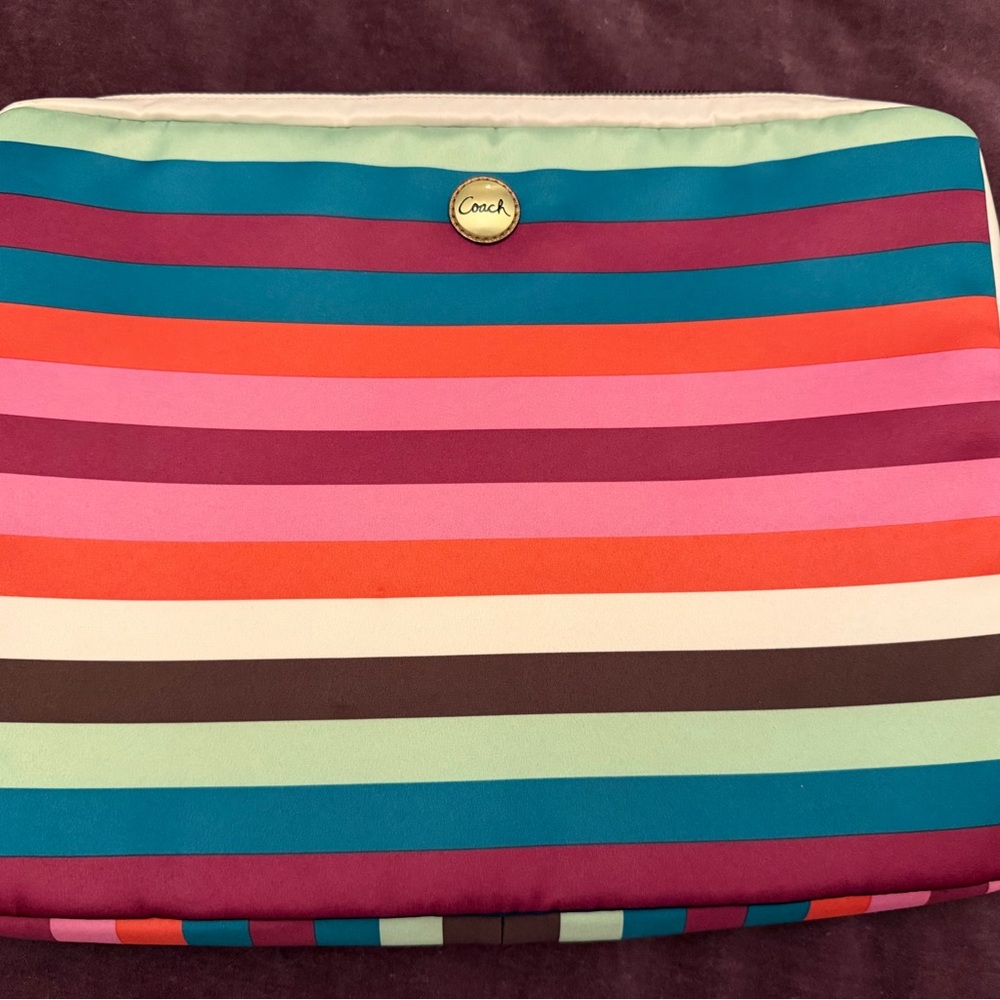Coach Vintage Legacy Striped Laptop Case 14”